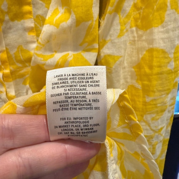 Mauve Yellow and White Long Sleeve Ruched Blouse - Picture 5 of 8